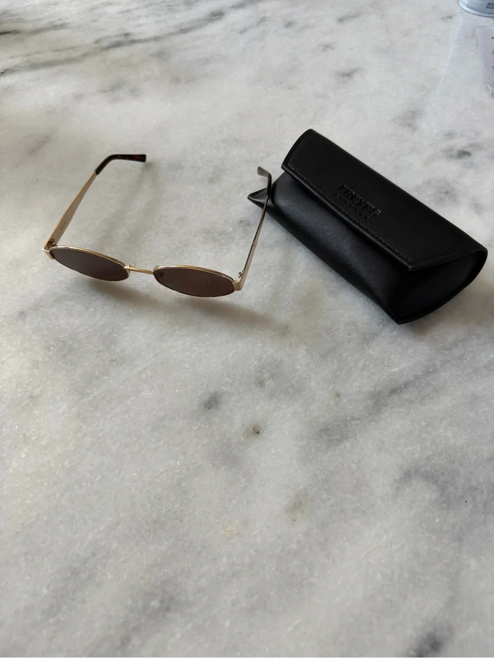 Soho Gold Frame Brown Lens Oval Women's Sunglasses